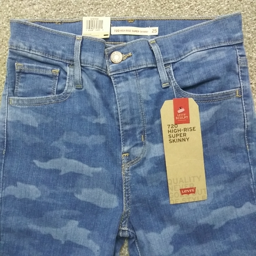 NWT Sz 0 Levi's 720 High Rise Super Skinny Jeans - Picture 8 of 13